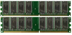 Low Density 2GB KIT 2x1GB PC3200 DDR400 Dual Channel 184pin DIMM Memory DDR1 - Picture 1 of 1
