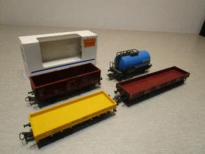 4x Märklin Hochbordwagen Niederbordwagen Kesselwagen H0 - Bild 1 von 11