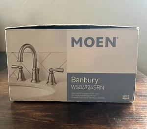 MOEN Banbury WS84924SRN 8 in. Widespread 2-Handle High-Arc Bathroom Faucet - Picture 1 of 4