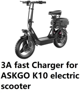 🔥Netzteil 3A Schnell Ladegerät für ASKGO K10 Elektroroller (3 Zinken) - Bild 1 von 4