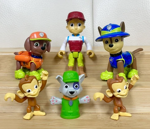 Paw Patrol Figures~Jungle Rescue Mandy Monkey X2~Ryder, Chase & Zuma~Lot Of 6 Cover