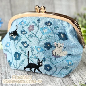 Kiki's Delivery Service Blue Carpet Clasp Pouch Jiji Studio Ghibli New Japan - Picture 1 of 8