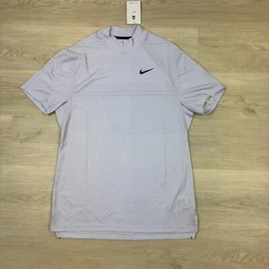 Nike Golf Tiger Woods ADV Mock Neck Polo Mens Small Violet Purple DR5324 536 - Picture 1 of 4