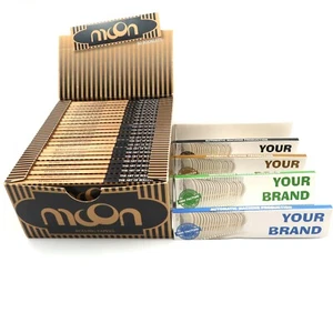 50 Booklets Moon Mix Flax Tobacco Rolling Papers 108*45mm & 5 Booklets OEM Paper - Picture 1 of 7