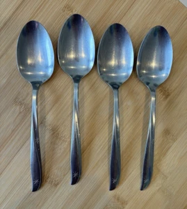 Oneida ATOMIC Twin Star cucchiai da servizio posate inox 4 pezzi vintage Betty Crocker - Foto 1 di 4