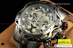 Invicta Men's Reserve Venom Gray Lion Dial Stainless Steel Bracelet Swiss Watch