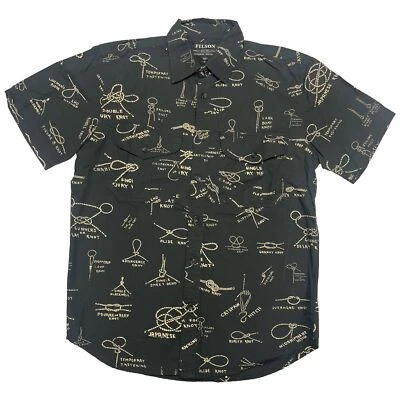 Filson Washed Short Sleeve Feather Cloth Shirt 20189134 Knots White Knot SS CC - Image 1 of 4