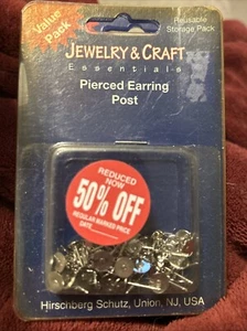 72 (36 pairs) DIY Pierced Earring Pin Post Flat Top Blanks Jewelry Making Crafts - Picture 1 of 2