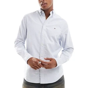 Tommy Hilfiger Hombre Oxford Camisas Corte Normal Manga Larga Casual de Algodón - Imagen 1 de 33