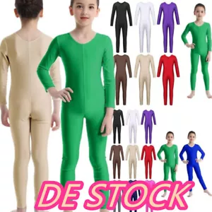 DE~Mädchen Gymnastikanzug Turnanzug Langarm Overalls Ballett Tanz Ganzanzug - Bild 1 von 122