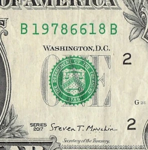1978 Year Date Note Fancy Serial Number One Dollar Bill Leading - Picture 1 of 11