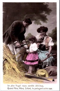 Victorian Farmer Family Vintage Postcard B150 - Picture 1 of 2