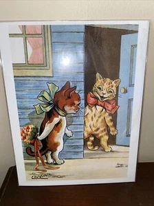 Louis Wain print “TO MY VALENTINE” Cute Cat Illustration Art~14”x11”~NEW - Picture 1 of 4