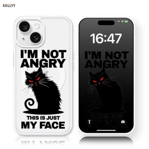 Magnetic Phone Case For iPhone16 15 14 13 12 11Pro Max XS ShockproofAngry cat - Picture 1 of 14