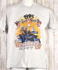 Americade Lake George, NY Moto Touring Rally Bikes 1995 - Maglietta - LG - Foto 1 di 11