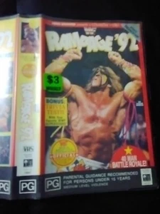 WWE WWF RAMPAGE 92 WRESTLING VHS VIDEO - Picture 1 of 3