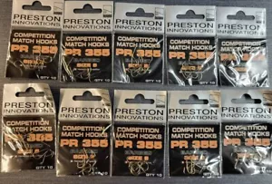 Preston PR 355 Barbed Hooks size 8 x 10 pkts - Picture 1 of 1