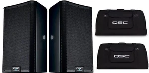 2x QSC K12.2 Active DJ 2000 Watt Amplified 2-Way PA Speaker MINT + 2QSC Tote Bag - Picture 1 of 8