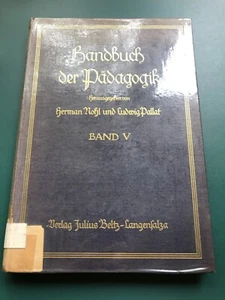 "Handbuch der Pädagogik" Herman Nohl / Ludwig Pallat, Bd.5 SOZIALPÄDAGOGIK, 1929 - Bild 1 von 9