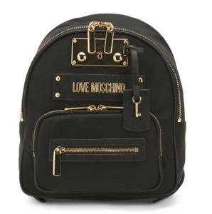 Love Moschino Women's Black Nylon Timeless Bag Backpack With Logo Dust Bag NWT - Picture 1 of 5