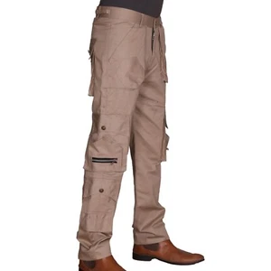 Men's Multi-Pocket Cargo Tactical Pants Combat Cargo Trousers Multi-pocket (7) - Picture 1 of 20