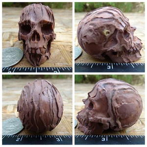 1.9" 3D Art Stone Skull Hand Carved Realistic 78.5g 2.8oz Crystal Healing - Picture 1 of 12