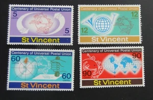 St. Vincent 1974 Centenary of Universal Postal Union (UPU) SG#392-395 MNH/OG - Bild 1 von 2