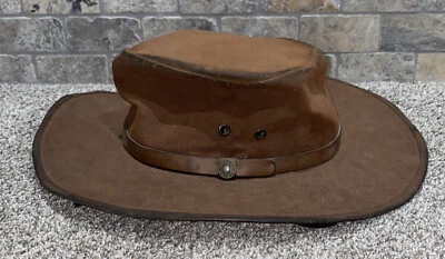 Outback Trading Co Hombres Cuero Marrón Kodiac Cuero Sombrero Talla XL EE. UU. Hecho Foto 1 de 4
