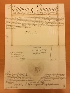 Documento firmato da Vittorio Emanuele I - Bild 1 von 1