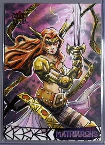 UD 2024 Fleer Ultra Matriarchs Artist Sketch by Don Mark Noceda 1/1 Angela - Picture 1 of 2