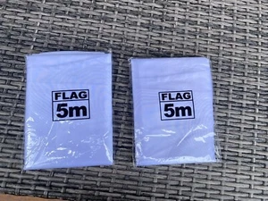 Two White Bali Flags, 5m - Picture 1 of 1