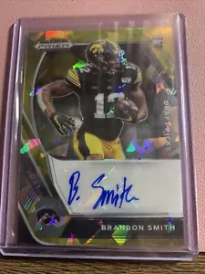 BRANDON SMITH GOLD CRACKED ICE PRIZM ROOKIE AUTO Card MINT Panini Must See Card - Picture 1 of 2