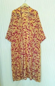 Long Kimono Jacket Cape With Side Slits, 100% Chiffon Silk Sheer Light JKO1009 - Picture 1 of 7