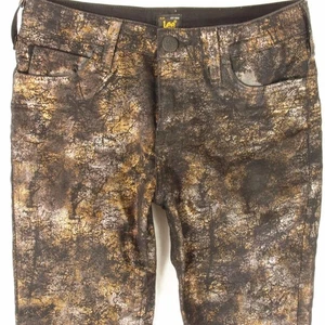 Damens Lee SCARLETT Slim Skinny Elasthan Gold Jeans W27 L30 Größe 34 - Bild 1 von 7
