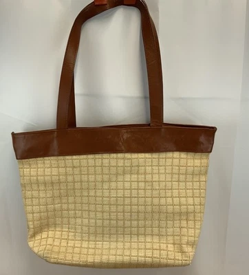 Bolsa Tote Maurizio Taiuti – Feita na Itália – Lona Tecida com Genuína/ - Imagem 1 de 4