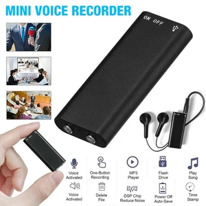 Hidden Mini Audio Recorder Voice Listening Device 8GB 96 Hours Bug Recording pf - Picture 1 of 12