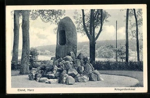 Elend im Harz, Ansichtskarte, Ansicht des Kriegerdenkmals 1933  - Picture 1 of 2