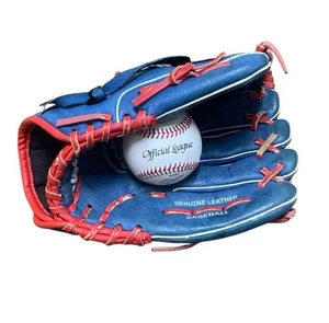 Wilson A450 Baseball Handschuh 12′′ Echtleder blau/rot Jugend/all′position - Bild 1 von 13