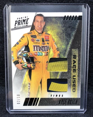 Kyle Busch 2019 Panini Prime Racing Race-Used Tires Dual Relic #3/10 - Image 1 of 2