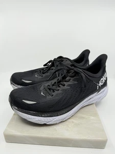 Zapato para correr Hoka One One Clifton 8 negro blanco para hombre talla 11,52E cómodo para caminar - Imagen 1 de 10