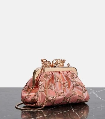 Gucci Moire fabric Small Bow Embellished Satin Clutch Bag - BNWT - RRP$8800 AUD — 第 1/4 张图片