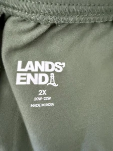 Lands End Starfish Wide Leg Pants 2X Green Pull On Knit Plus Size Womens - Picture 1 of 6