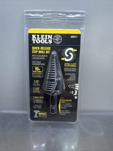 Klein Tools QRST11 Stufenbohrer, Schnellspanner Spiralnut 7/8 bis 1-1/8 Zoll - Bild 1 von 5