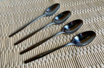 Dansk VARIATION V Stainless Flatware Silverware - Set of 4 Teaspoons (Korea) - Image 1 of 4