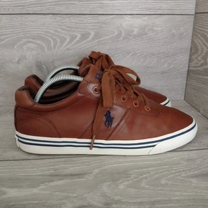 Zapatillas Hombre Polo Ralph Lauren Cuero Marrón Hanford Talla 7 - Imagen 1 de 11