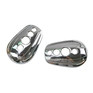 Chrome Motorcycle Mirror Covers Case for Harley Dyna Road King Electra Glide - Picture 1 of 5