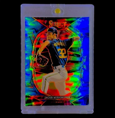 JACOB MISIOROWSKI ROOKIE BLUE REFRACTOR HOLO PRIZM Panini Select - BREWERS - Image 1 of 4