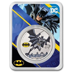 DC Comics 2024 Batman coloriert 1 oz .999 Silber Samoa Münze untergebracht in TEP - Bild 1 von 2