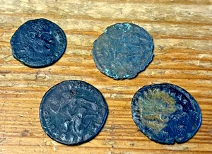 Roman Coins Lot 4 Pieces Ancient Money Rome Estate Find - Picture 1 of 4