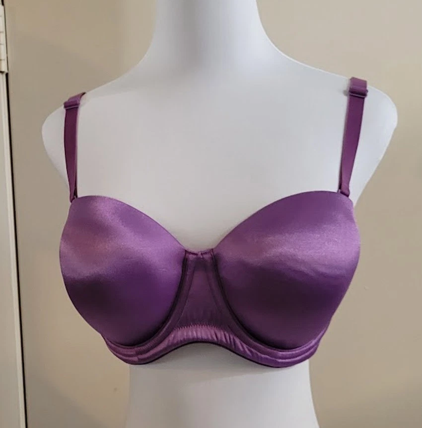 Sujetador LANE BRYANT talla 38D convertible sin tirantes sujetador con aros púrpura nuevo sin etiquetas Foto 1 de 1